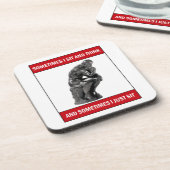 Soms zit ik en denk ik en soms zit ik gewoon drankjes onderzetter (Linkerzijde)