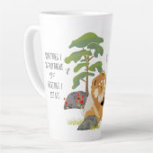 SOMS ZITTEN IK EN DENK IK - Chow-Latte Mok (Linkerhoek)