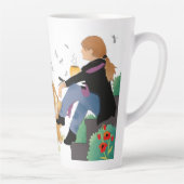 SOMS ZITTEN IK EN DENK IK - Chow-Latte Mok (Rechts)