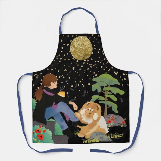 SOMS ZITTEN IK EN DENKEN DAT Chow Apron groomt Schort (Voorkant)