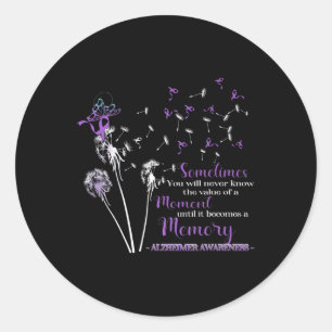 Soms zul je nooit Alzheimer Awareness kennen Ronde Sticker