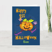 Son 1st Halloween Happy Pumpkin Kaart (Voorkant)