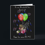 SON 21ST BIRTHDAY-KAART KAART<br><div class="desc">KAN WORDEN GEPERSONALISEERD.</div>