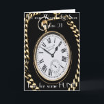 SON 21ST BIRTHDAY-KAART KAART<br><div class="desc">KAN WORDEN GEPERSONALISEERD.</div>