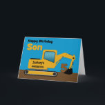 Son 5th Birthday Yellow Excavator Naam toevoegen Kaart<br><div class="desc">Een leuke vijfde verjaardagskaart voor een zoon die van bouwmachines en grondverhuizers houdt. Het heeft een gele graaier aan de voorkant met een gebied op de cabine waar u de naam van het bouwbedrijf kunt wijzigen in de naam van uw zoon. Het nummer 5 wordt in de emmer van de...</div>