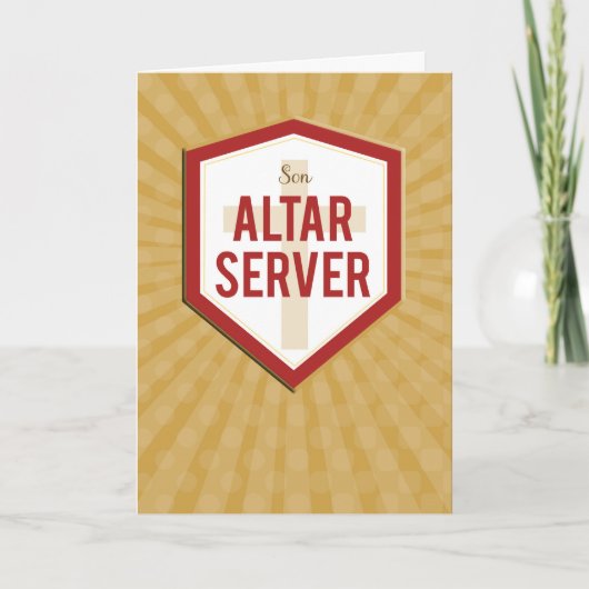 Son Altar Server Gefeliciteerd Starburst Kaart (Voorkant)