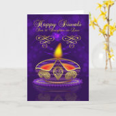 Son And Daughter-In-Law Diwali Greeting Card Kaart (Gele Bloem)