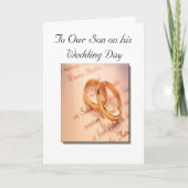 Son and Daughter's Wedding Day Card Kaart (Voorkant)