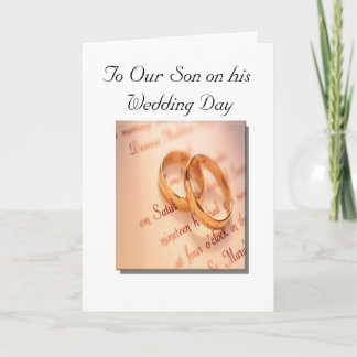 Son and Daughter's Wedding Day Card Kaart