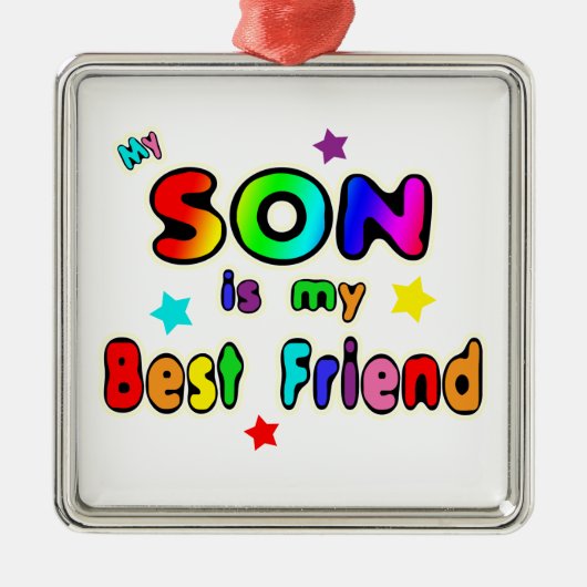 Son Best Friend Metalen Ornament (Voorkant)
