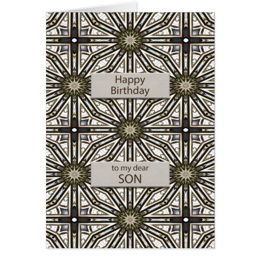 Son Birthday Abstract Mandala Design (Voorkant)