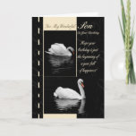 Son Birthday Card Swans Kaart<br><div class="desc">Son Birthday Card Swans</div>