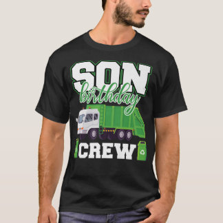 Son Birthday Crew Garbage Truck Family Matking Bi T-shirt
