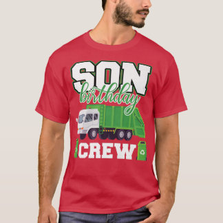 Son Birthday Crew Garbage Truck Family Matking Bi T-shirt