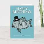 Son Birthday Fish Pun Joke Card Kaart<br><div class="desc">Stuur je vis of gekke zoon deze grappige verjaardagskaart om hem te laten weten dat hij zo viskieteld is.</div>
