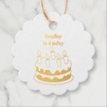 Son Birthday Folie Favor Tags<br><div class="desc">Een selectie van echte folie verjaardagskaartjes labels met koekjes,  kaarsen en alle andere verjaardagen</div>