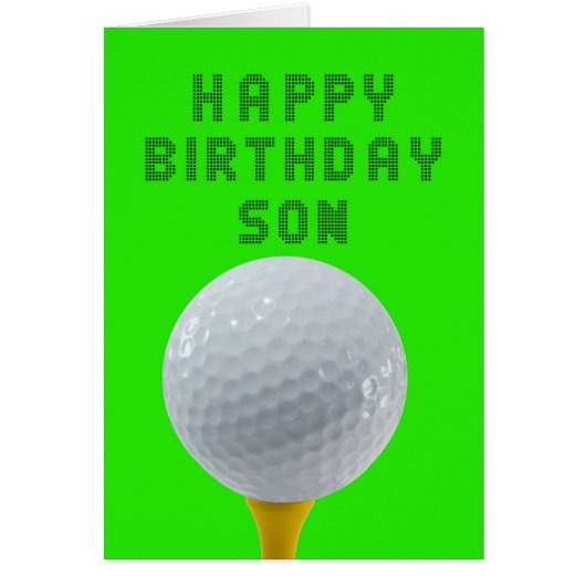 Son Birthday Golf (Voorkant)