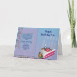 Son Birthday Greeting Kaart<br><div class="desc">Wenskaart voor uw verjaardag met afbeelding van taart en tekst binnenin die aan uw eigen behoeften kunnen worden aangepast</div>
