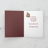 Son Birthday Otter Funny Animal Custom Text Kaart (Binnen)