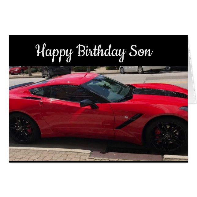 ** SON** BIRTHDAY WISHT EN OOK EEN KOOLAUTO! (Voorkant Horizontaal)