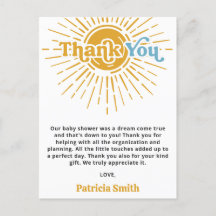 Son Boho Boy Baby shower Dank u