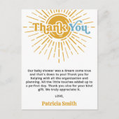 Son Boho Boy Baby shower Dank u Briefkaart (Voorkant)