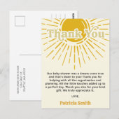Son Boho Boy Baby shower Dank u Briefkaart (Voorkant / Achterkant)