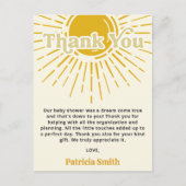 Son Boho Boy Baby shower Dank u Briefkaart (Voorkant)