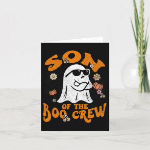 Son Boo Crew Groovy bijpassende familie Halloween Kaart