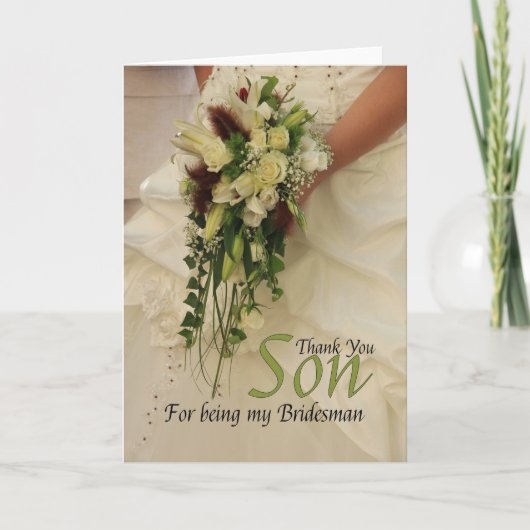 Son Bridesman bedankt (Voorkant)