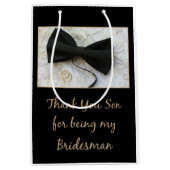 Son Bridesman dank u Medium Cadeauzakje (Voorkant)