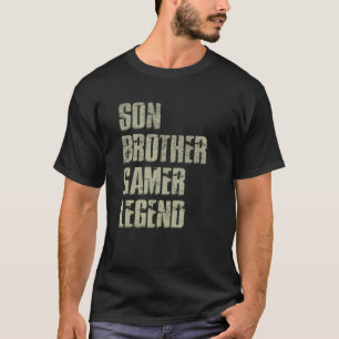 Son Brother Gamer Legend voor Teenage Boys Christm T-shirt