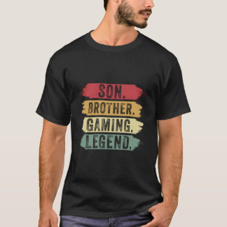 Son Brother Gaming Legend Beste Kerstretro 70 T-shirt