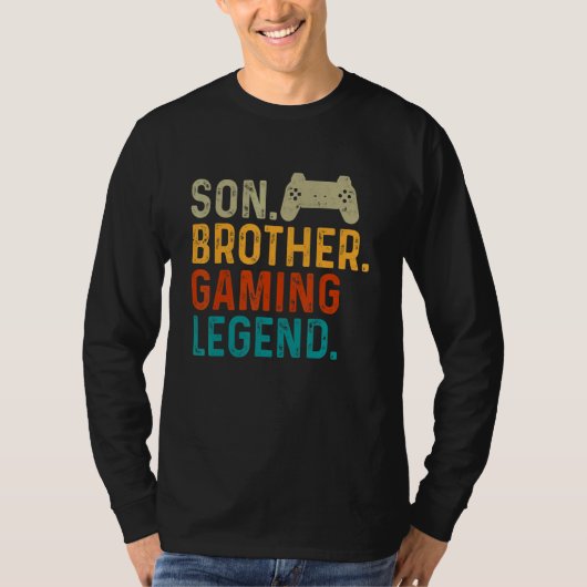 Son Brother Gaming Legend Gamer Video Gamer Pc Ner T-shirt (Voorkant)