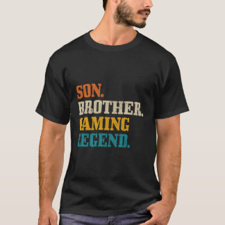 Son Brother Gaming Legend Retro Gamer Gift T-shirt