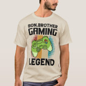 Son Brother Gaming Legend Retro-videogame T-shirt (Voorkant)