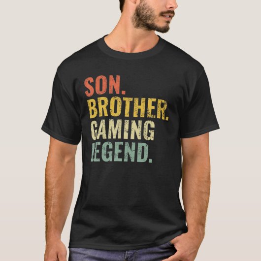 Son Brother Gaming Legend Video Games Gamer T-shirt (Voorkant)