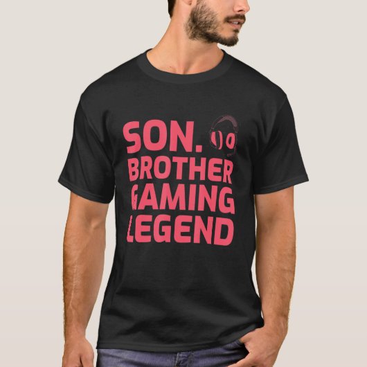 Son Brother Gaming voor gamers als gamecomputer T-shirt (Voorkant)