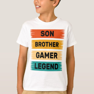 Son Brother Video Gamer Legend Gaming Boys kinder T-shirt