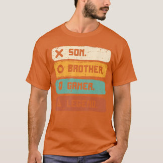Son Brother Video Gamer Legend Gaming Men Boys een T-shirt