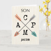 Son Camp Personaliseer Naam Pijlen Kaart (Gele Bloem)