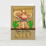 Son Cowboy Birthday Card - Rootin' Tootin' Birthda Kaart<br><div class="desc">Son Cowboy Birthday Card - Rootin' Tootin' Birthday</div>