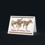 Son Cute Wolf Pups Birthday Card Kaart<br><div class="desc">Hier is een geweldige verjaardagskaart voor die fan van dieren,  naturen of wilde dieren.</div>