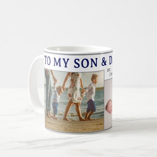Son & Daughter Personalized Coffee Mug Gift Koffiemok (Voorkant links)