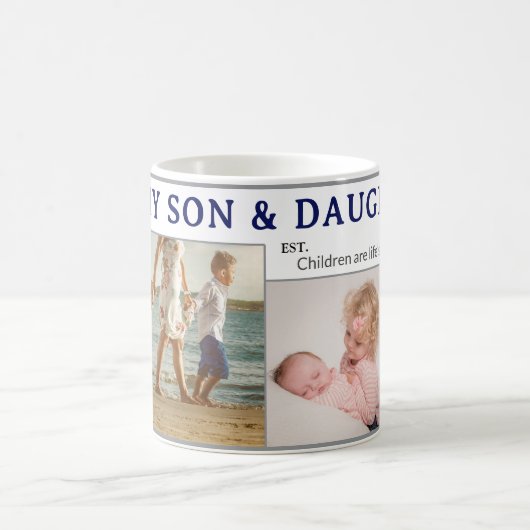 Son & Daughter Personalized Coffee Mug Gift Koffiemok (Center)