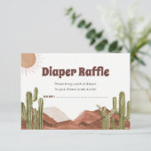 Son Desert Baby shower Luier loterijkaart Kaart (Staand voorkant)
