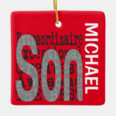 Son Extraordinaire CUSTOM Keramisch Ornament (Voorkant)