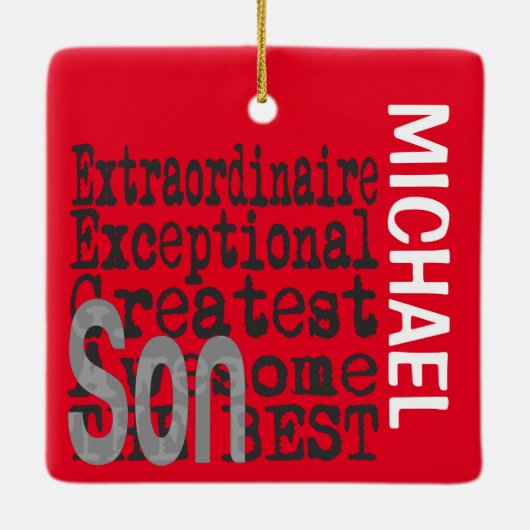 Son Extraordinaire CUSTOM Keramisch Ornament (Achterkant)