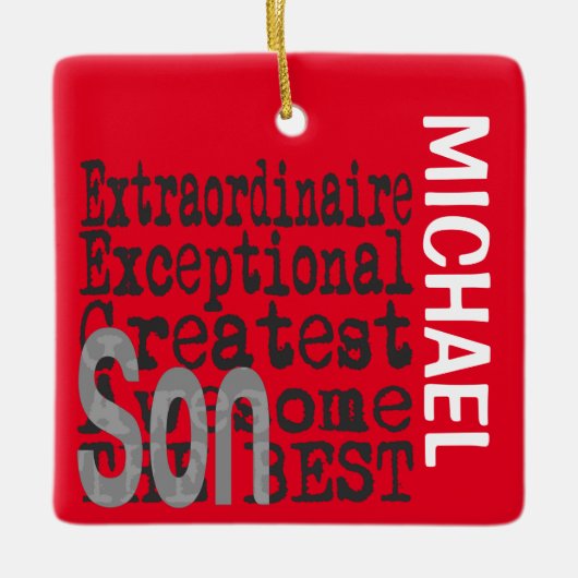 Son Extraordinaire CUSTOM Keramisch Ornament (Voorkant)