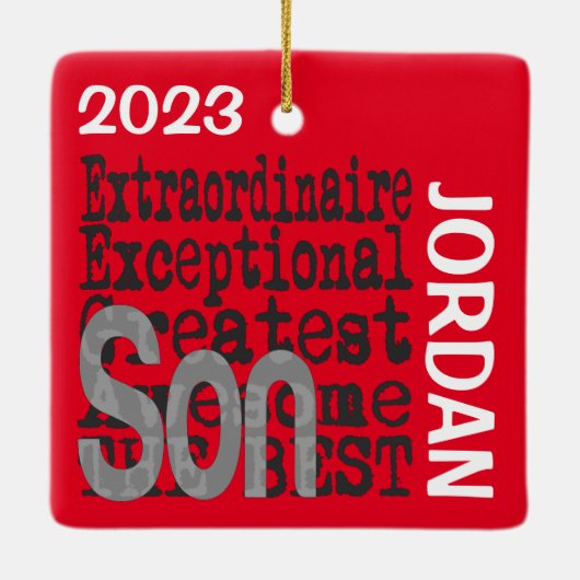 Son Extraordinaire CUSTOM Keramisch Ornament (Achterkant)
